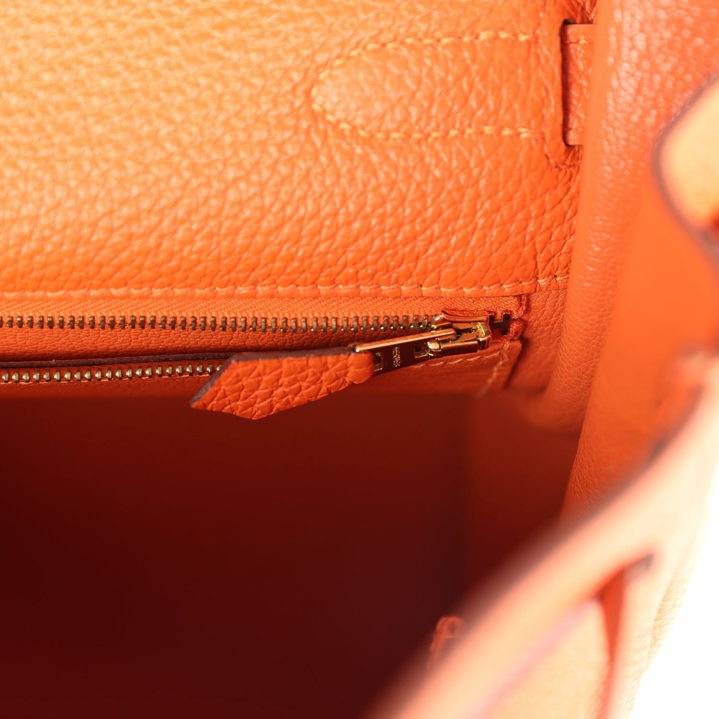 Hermes Kelly Retourne 35 Orange Togo Gold Hardware