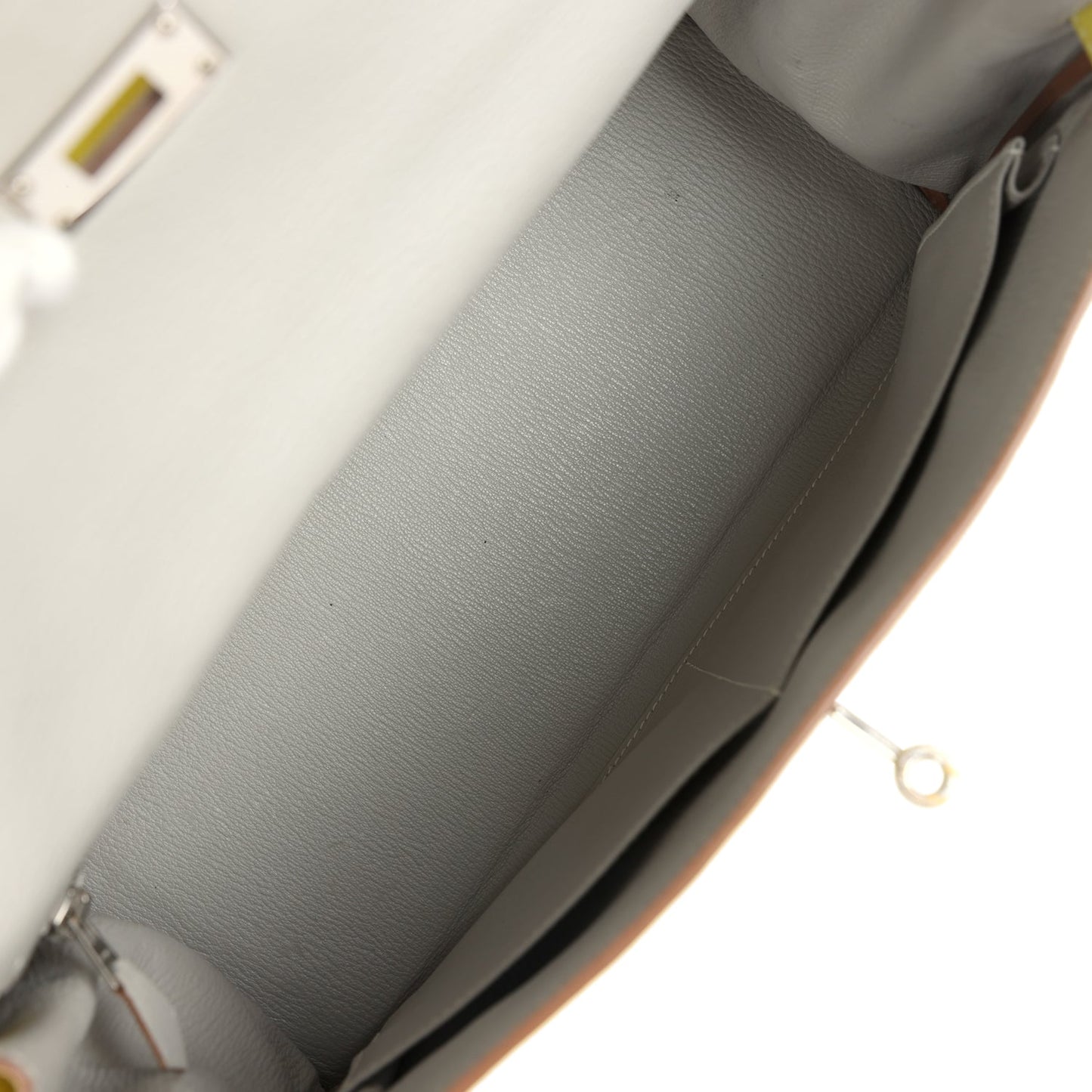 Hermes Kelly Retourne 32 Lime Candy Epsom Palladium Hardware