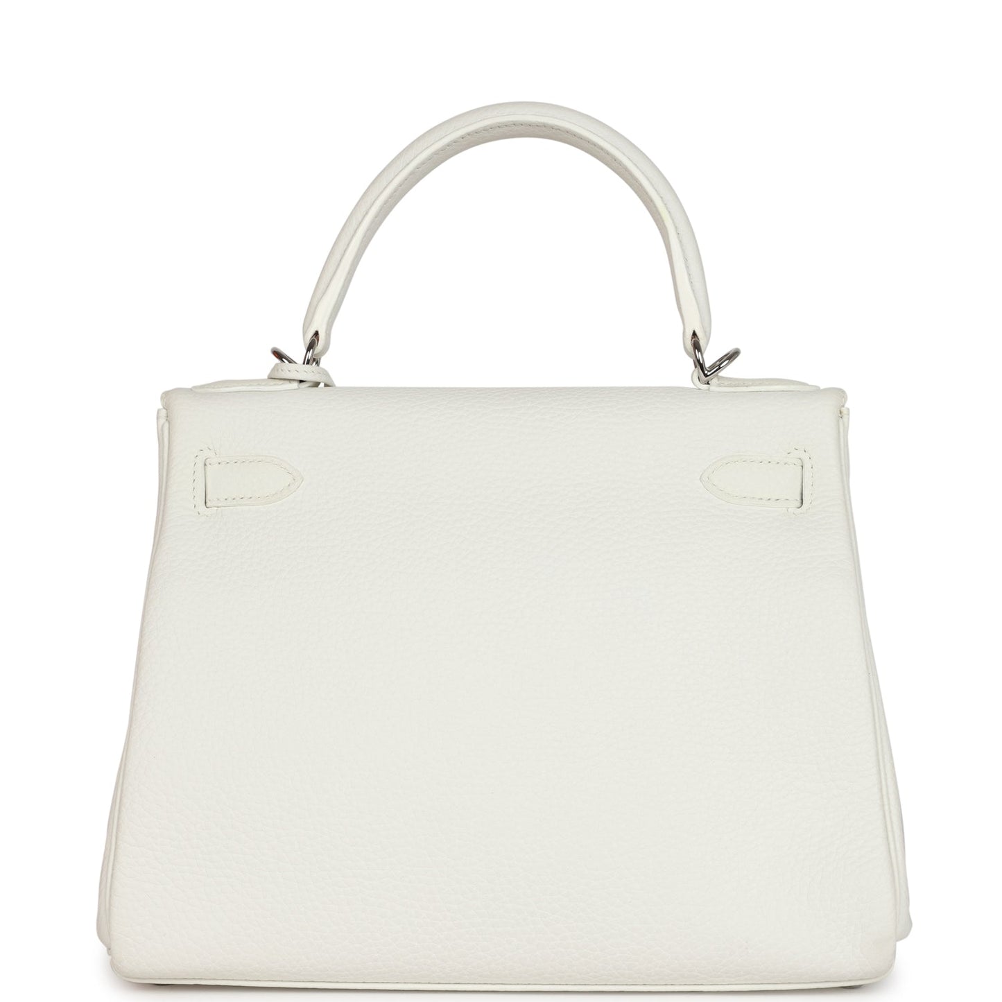 Hermes Kelly Retourne 28 White Clemence Palladium Hardware
