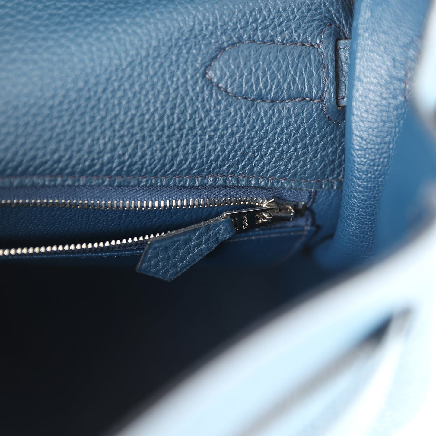 Hermes Kelly Retourne 35 Bleu De Prusse Togo Palladium Hardware