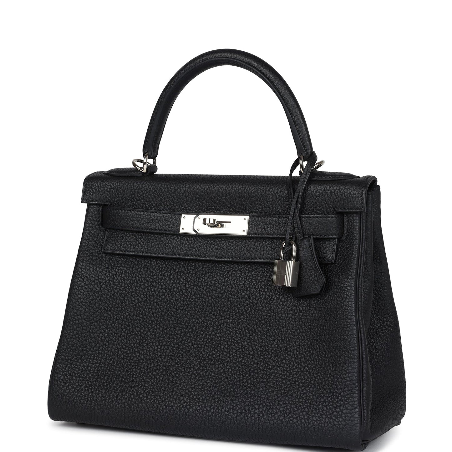Hermes Kelly Retourne 28 Black Togo Palladium Hardware
