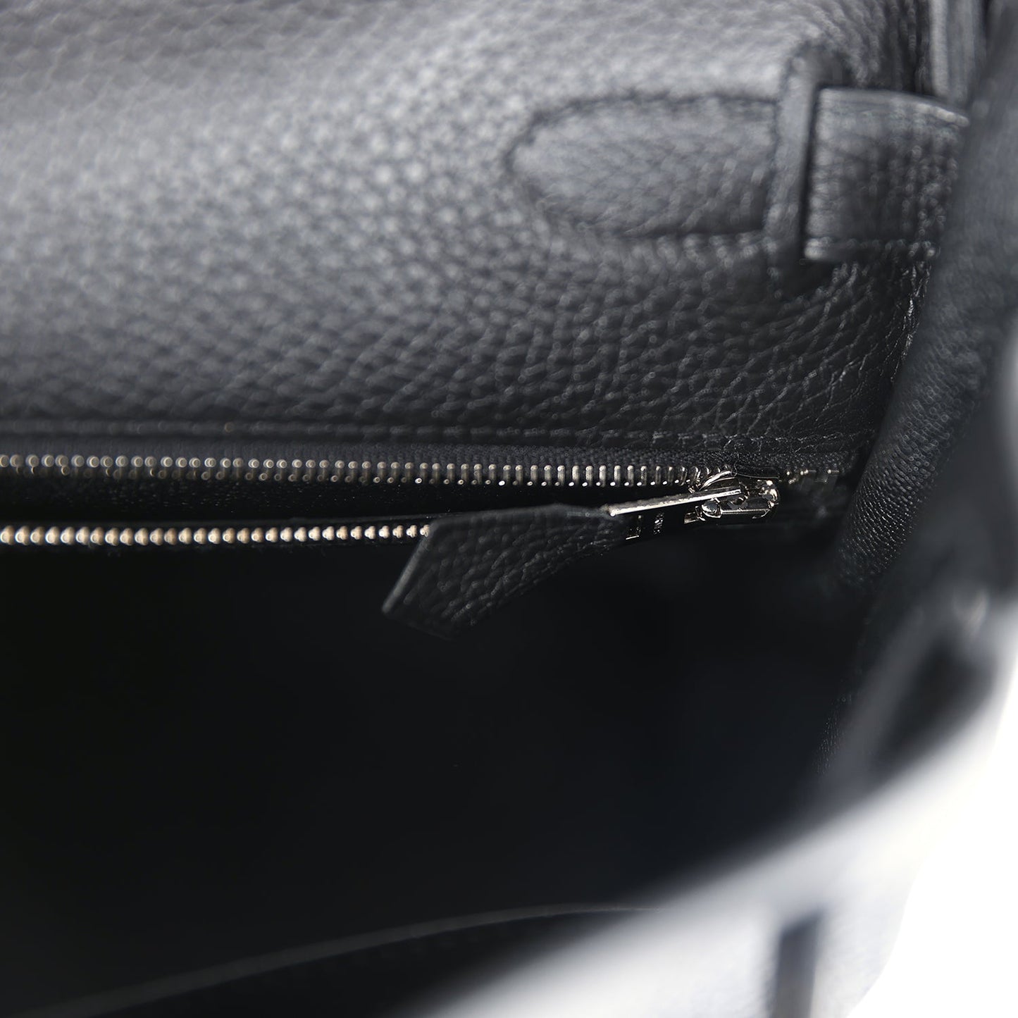 Hermes Kelly Retourne 28 Black Togo Palladium Hardware