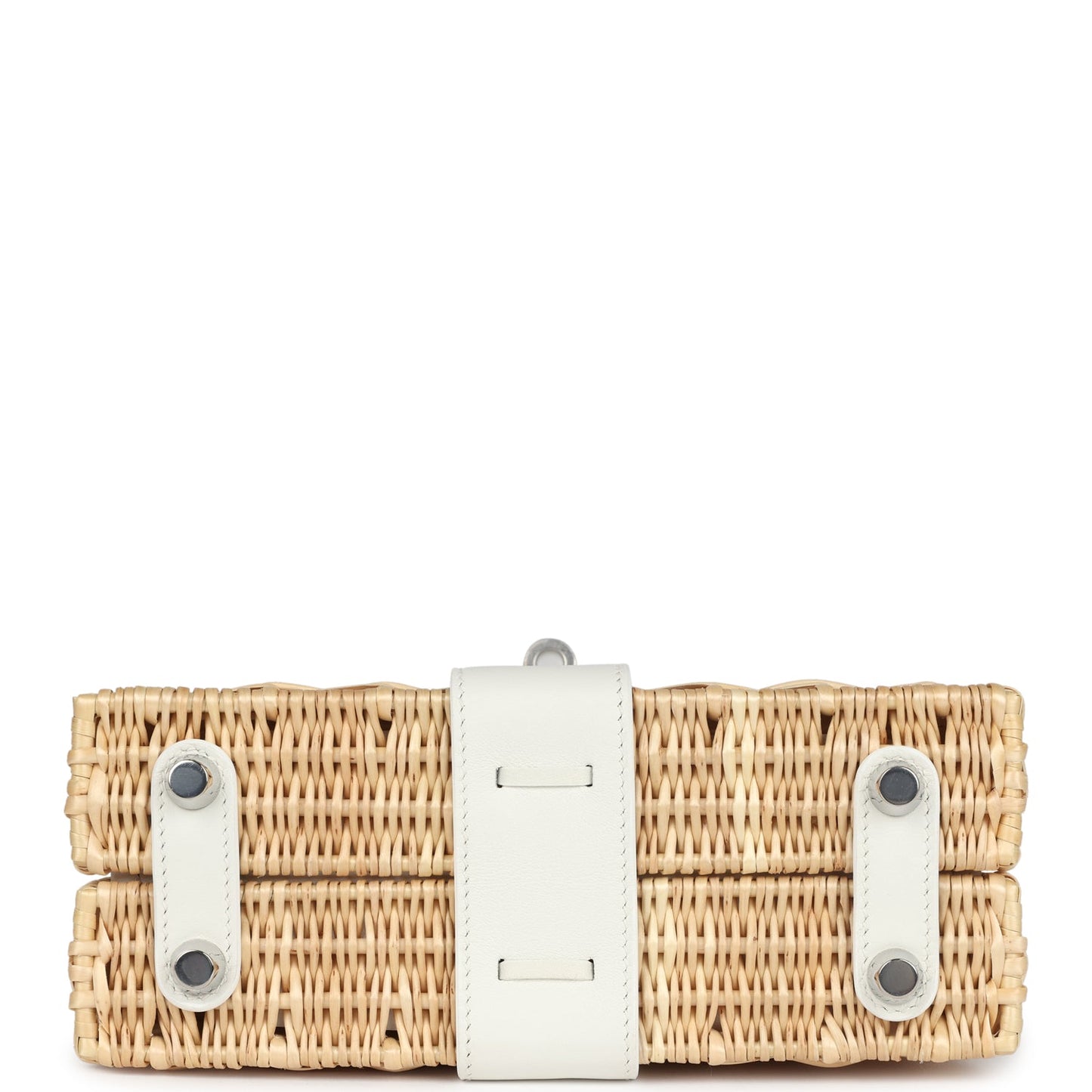Hermes Mini Picnic Kelly 20 White Swift Palladium Hardware