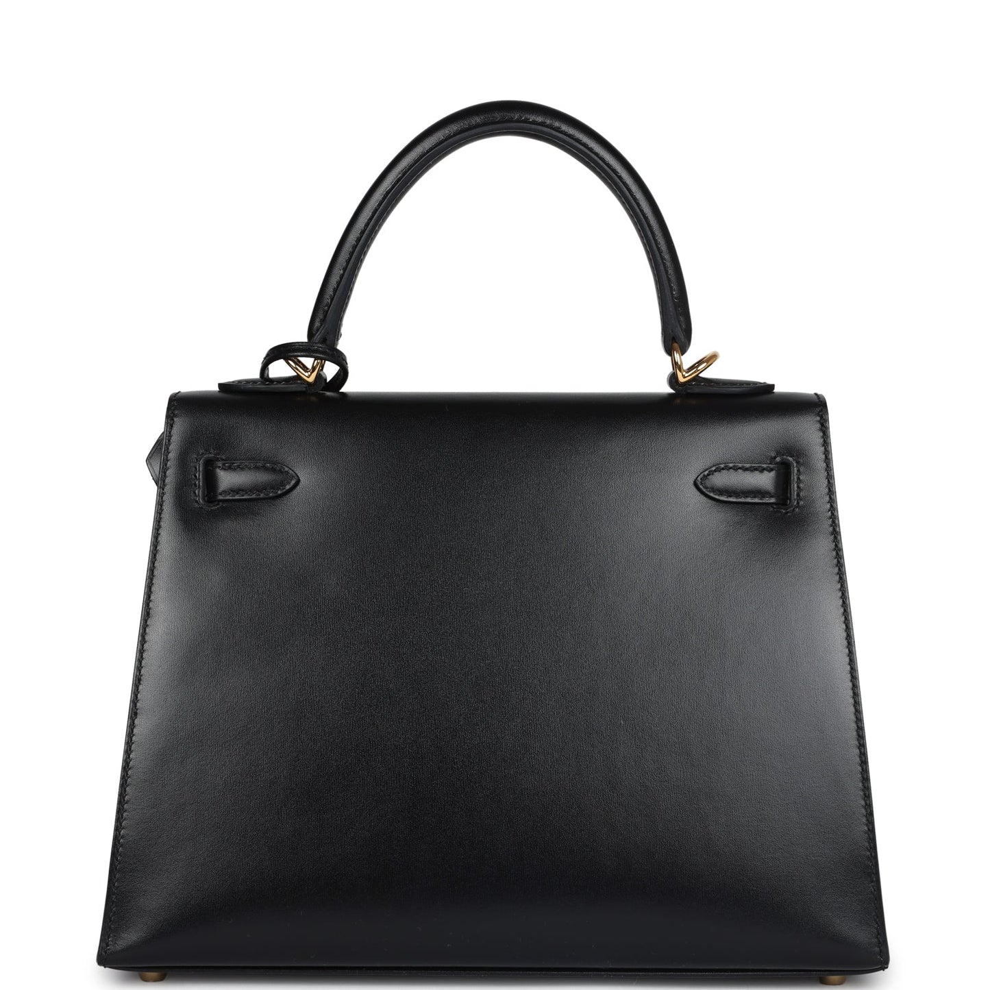 Hermes Kelly Sellier 25 Black Box Gold Hardware
