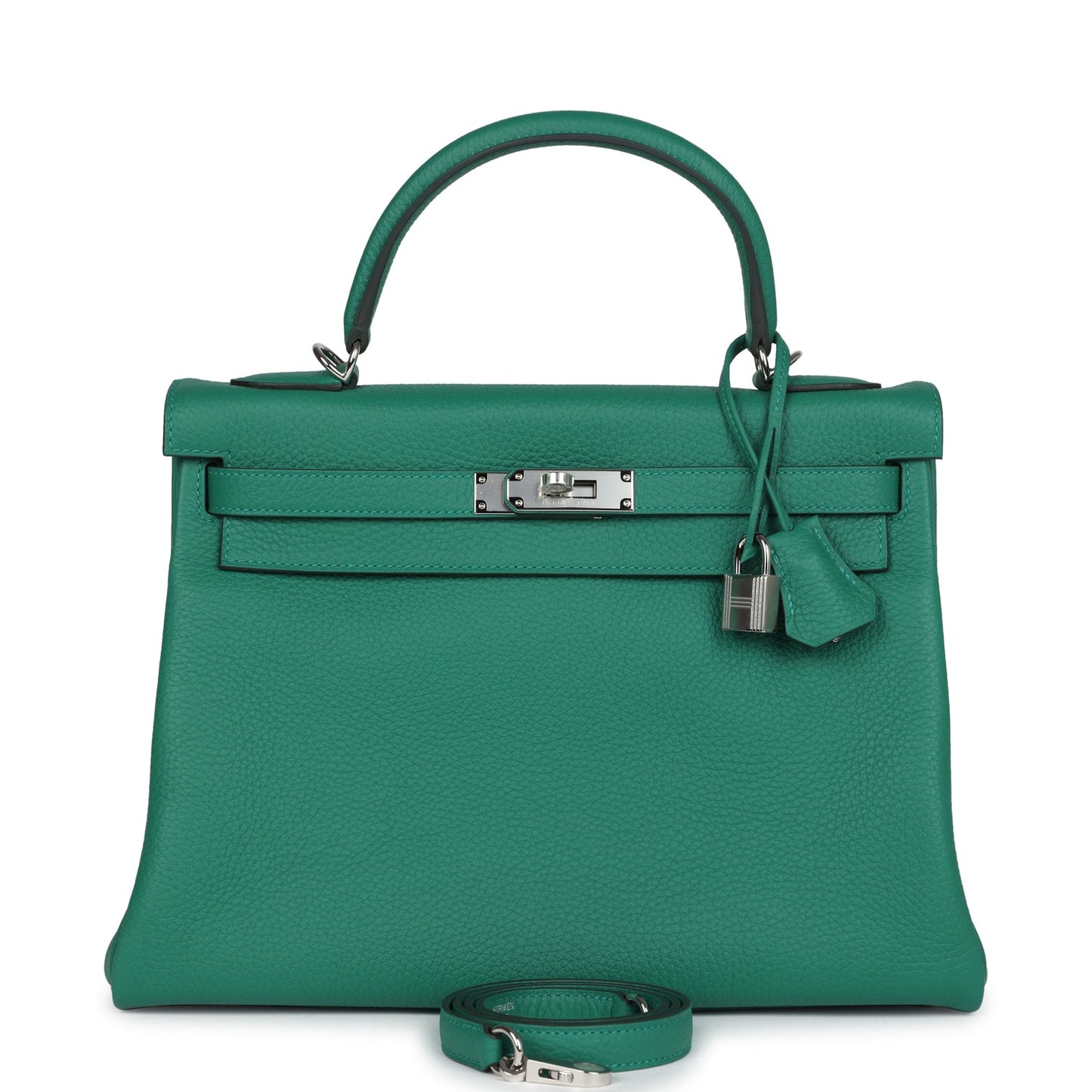 Hermes Kelly Retourne 32 Vert Vertigo Clemence Palladium Hardware