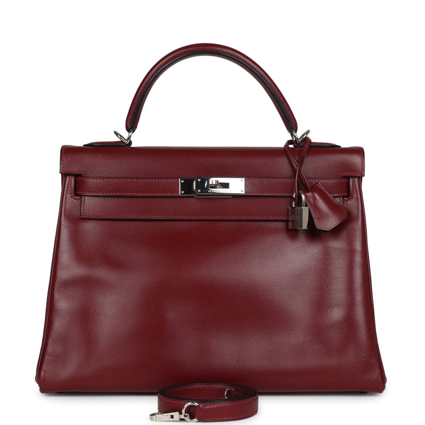 Hermes Kelly Retourne 32 Rouge H Box Palladium Hardware