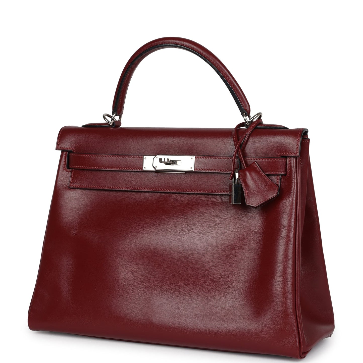 Hermes Kelly Retourne 32 Rouge H Box Palladium Hardware