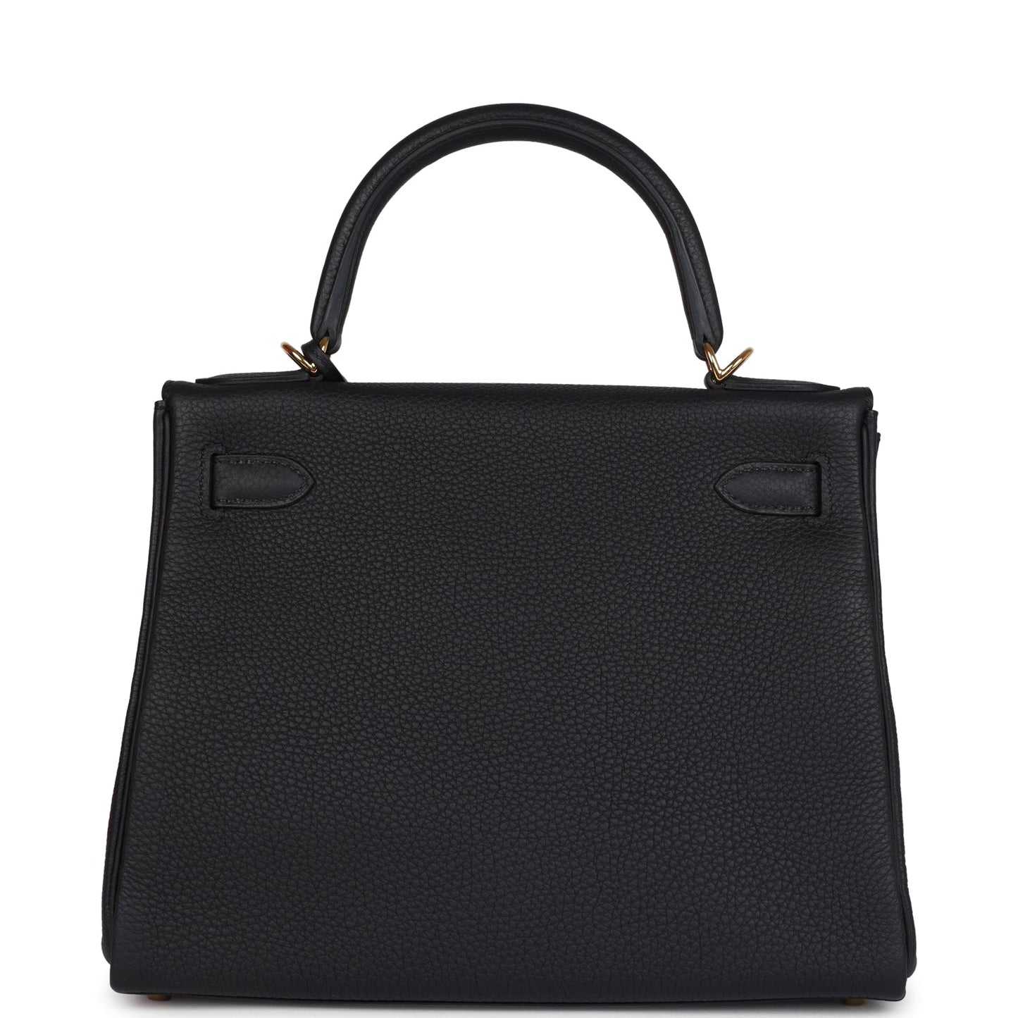 Hermes Kelly Retourne 28 Black Togo Gold Hardware