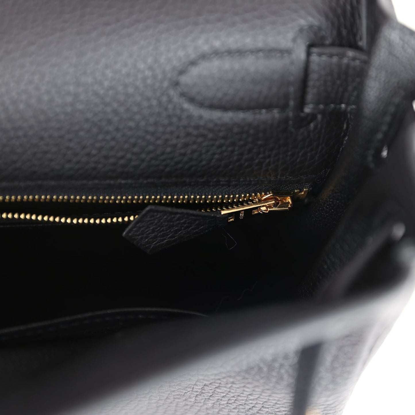 Hermes Kelly Retourne 28 Black Togo Gold Hardware