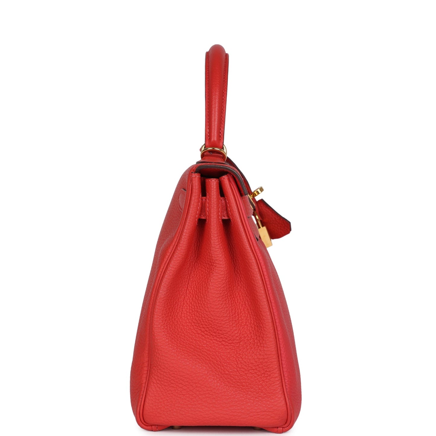 Hermes Kelly Retourne 28 Rouge Pivoine Togo Gold Hardware