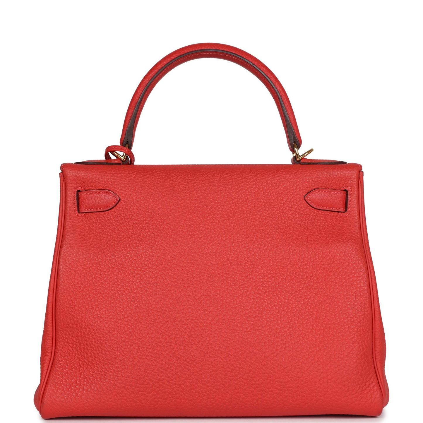 Hermes Kelly Retourne 28 Rouge Pivoine Togo Gold Hardware