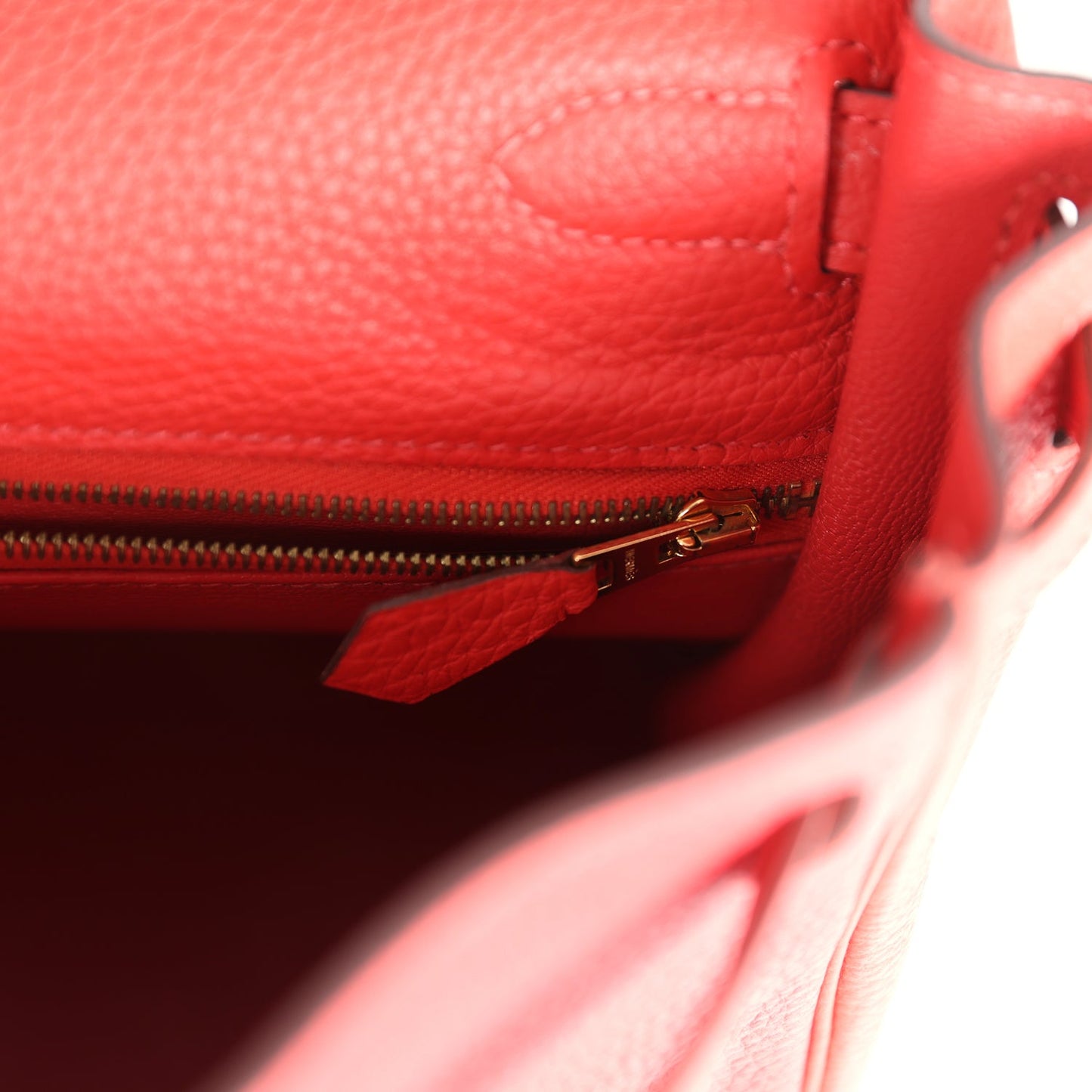 Hermes Kelly Retourne 28 Rouge Pivoine Togo Gold Hardware