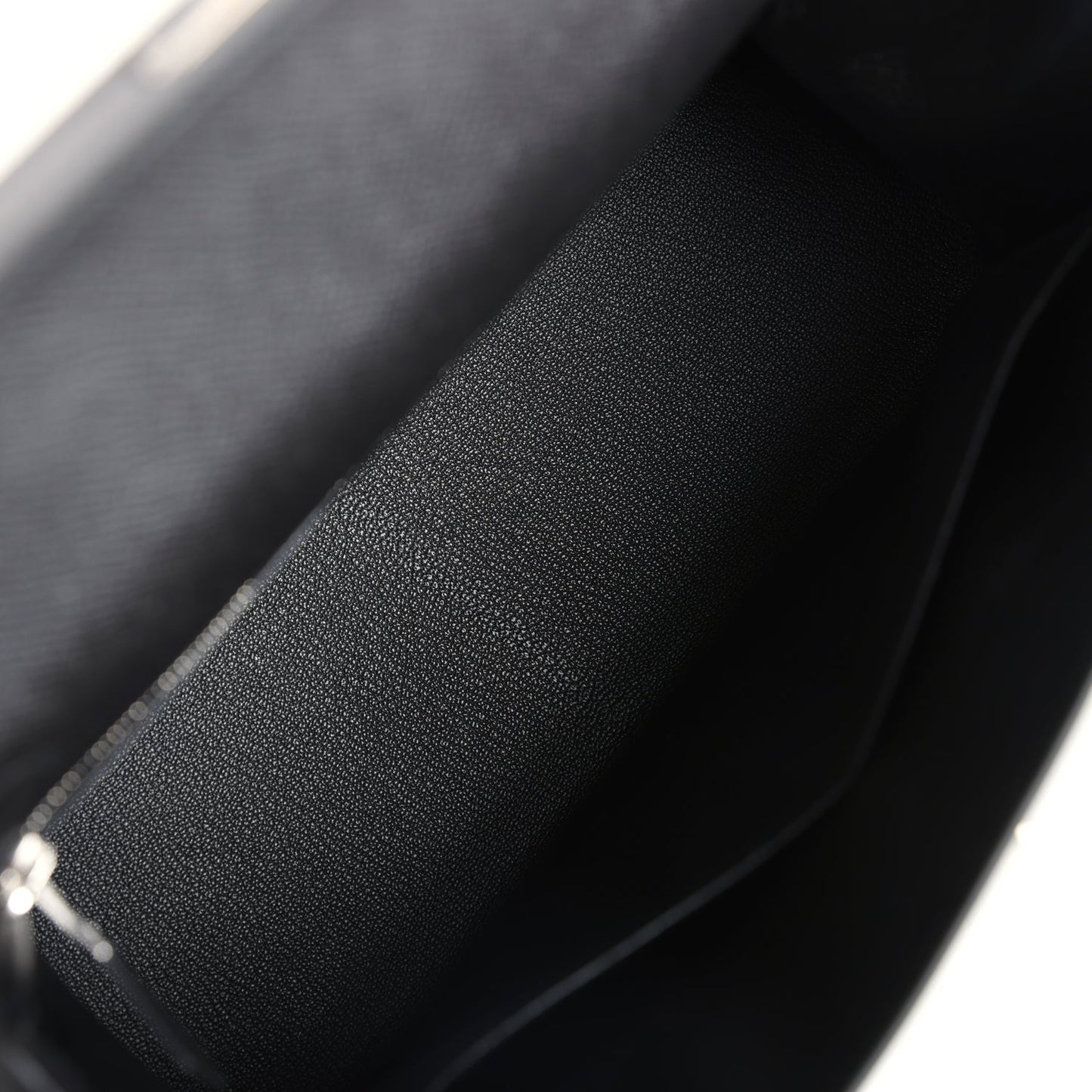Hermes Kelly Sellier 28 Black Epsom Palladium Hardware