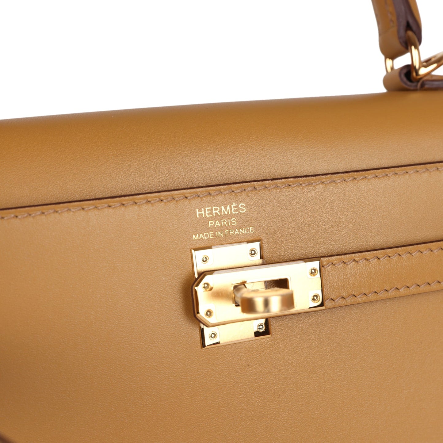 Hermes Kelly Sellier 25 Poussière Tadelakt Gold Hardware