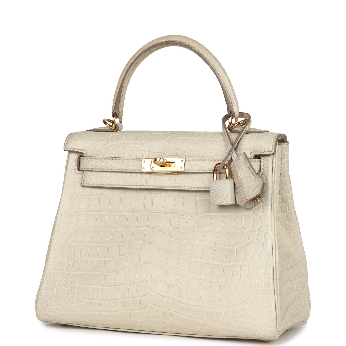 Hermes Kelly Retourne 25 Beton Matte Alligator Gold Hardware