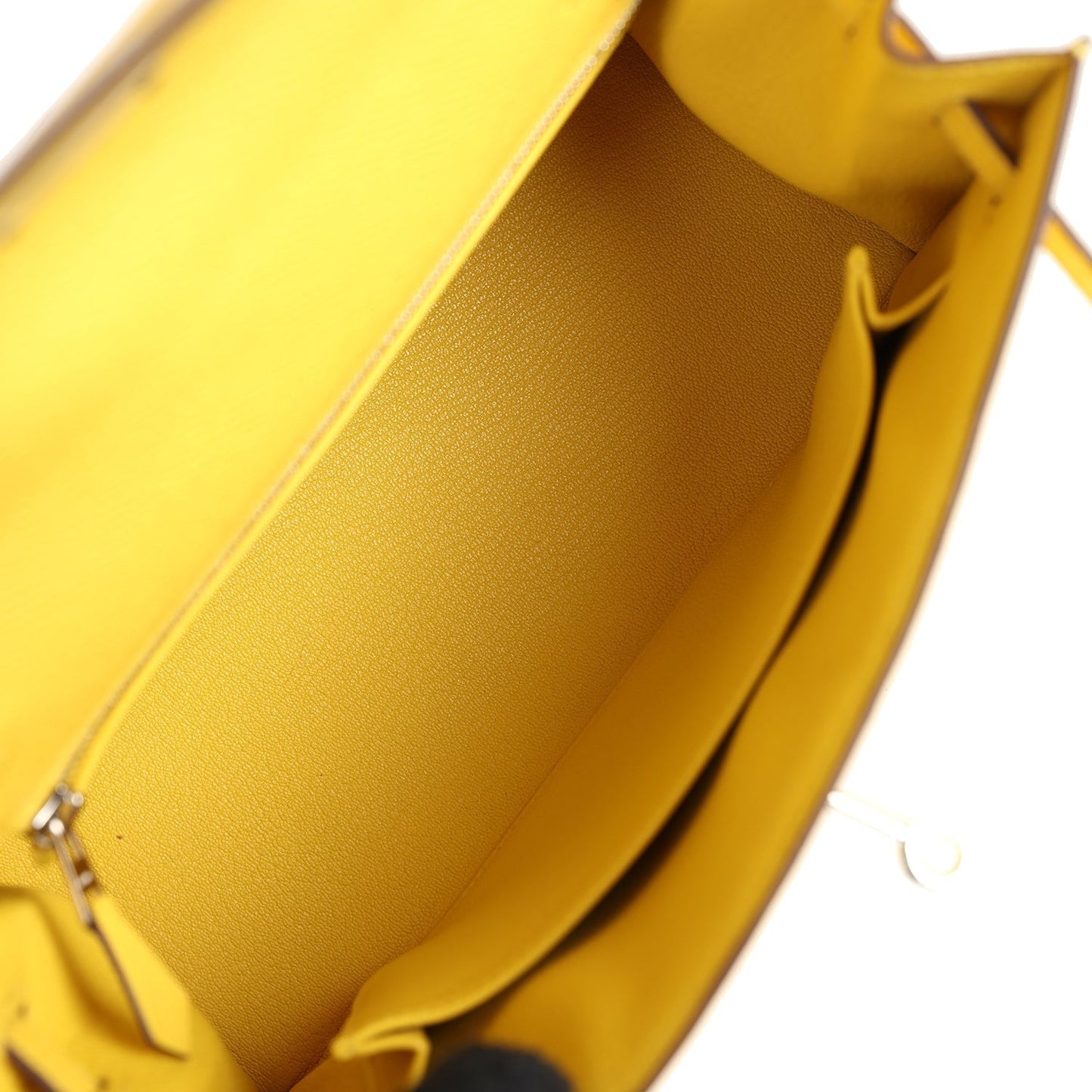 Hermes Kelly Sellier 25 Jaune De Naples Epsom Palladium Hardware