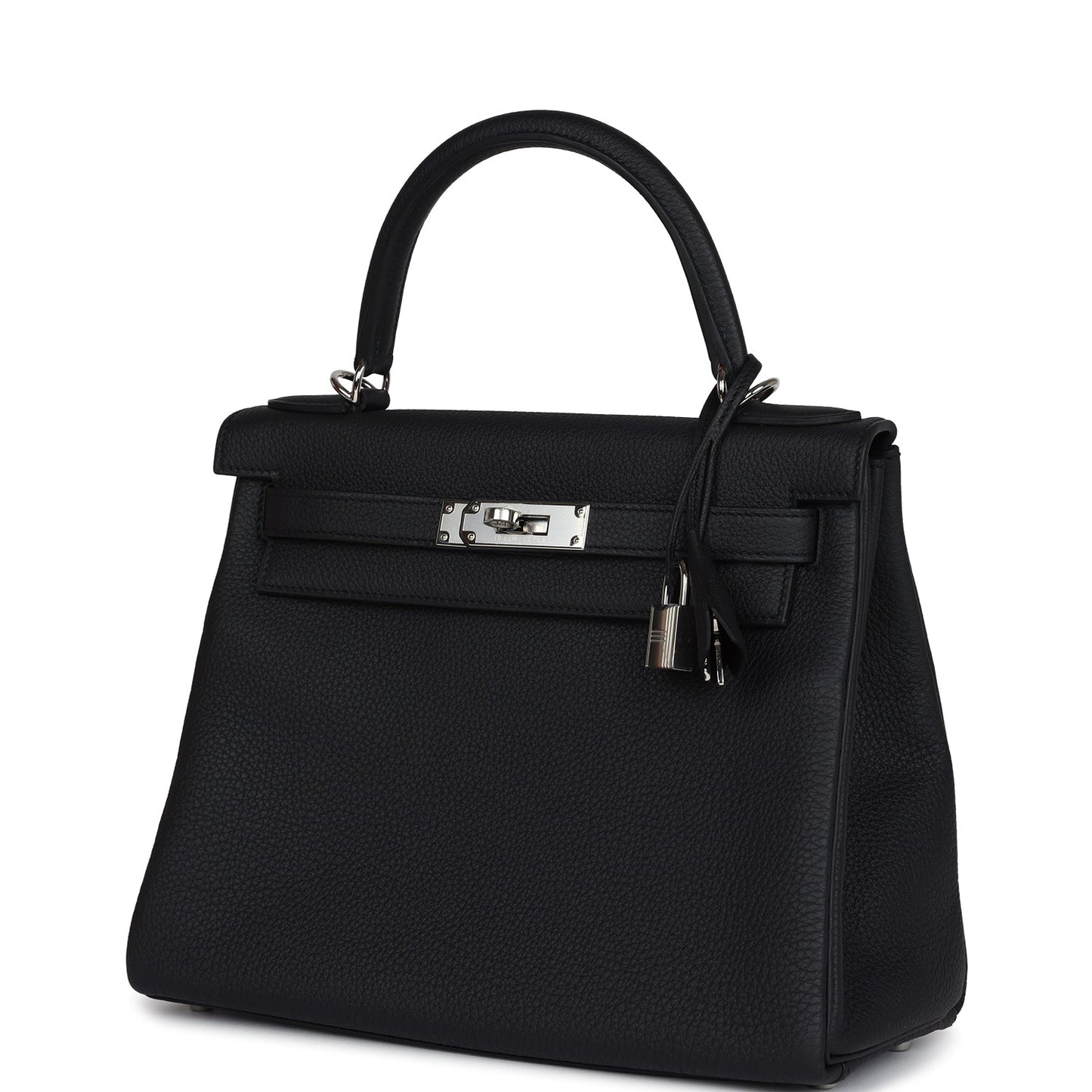 Hermes Kelly Retourne 28 Black Togo Palladium Hardware