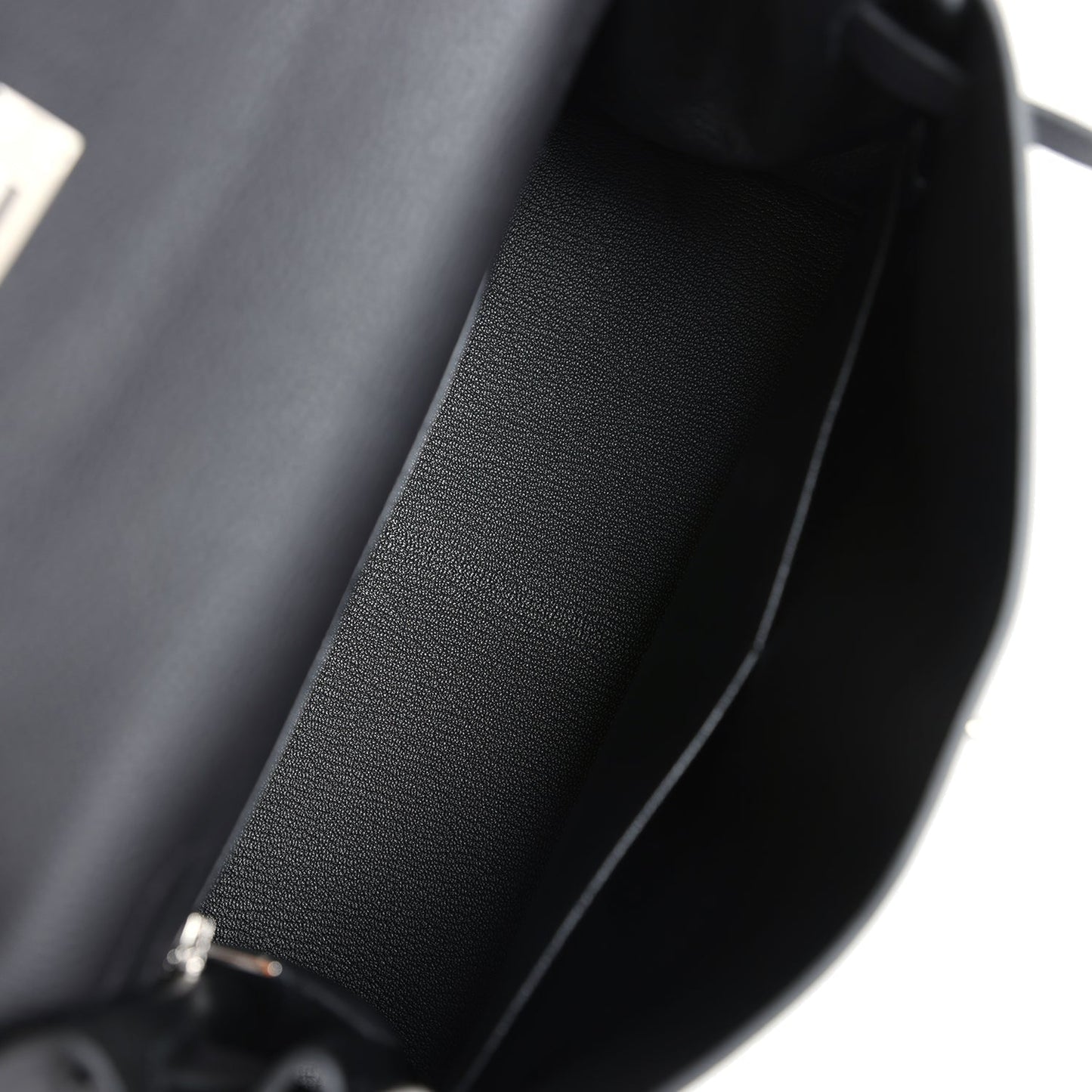 Hermes Kelly Retourne 28 Black Togo Palladium Hardware
