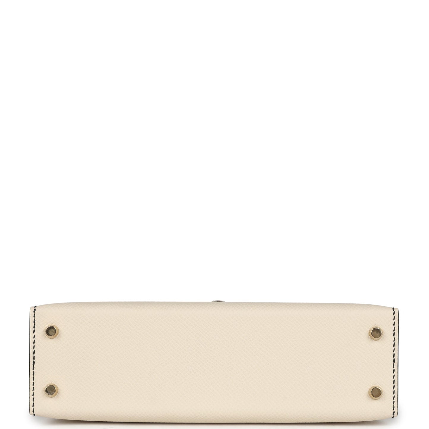 Hermes Special Order (HSS) Kelly Sellier 20 Craie and Black Epsom Permabrass Hardware