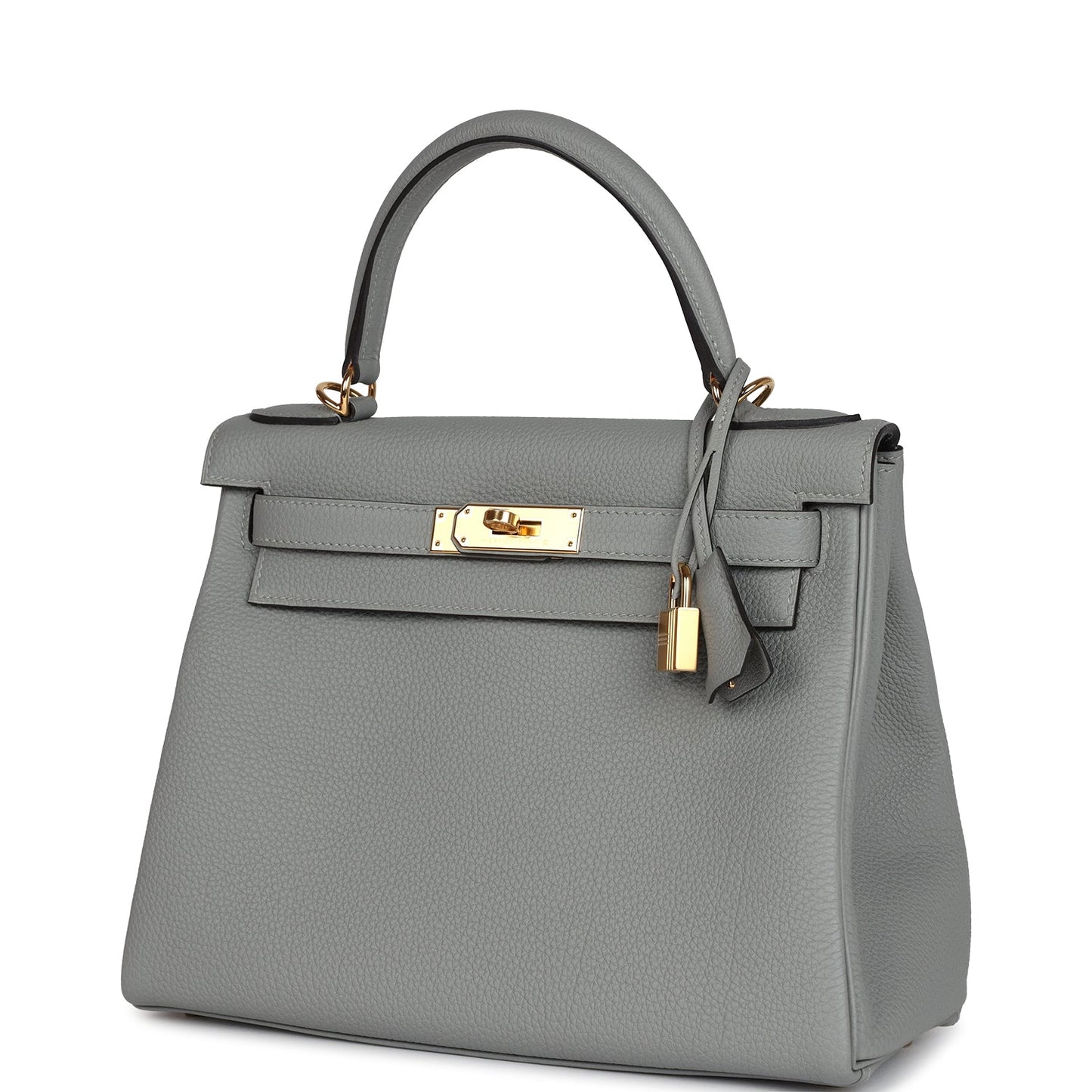 Hermes Kelly Retourne 28 Gris Mouette Togo Gold Hardware