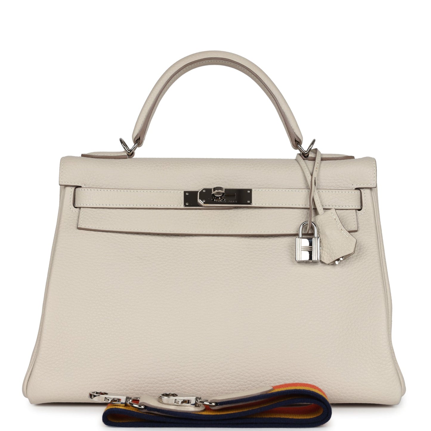 Hermes Kelly Retourne 32 Craie Togo Palladium Hardware