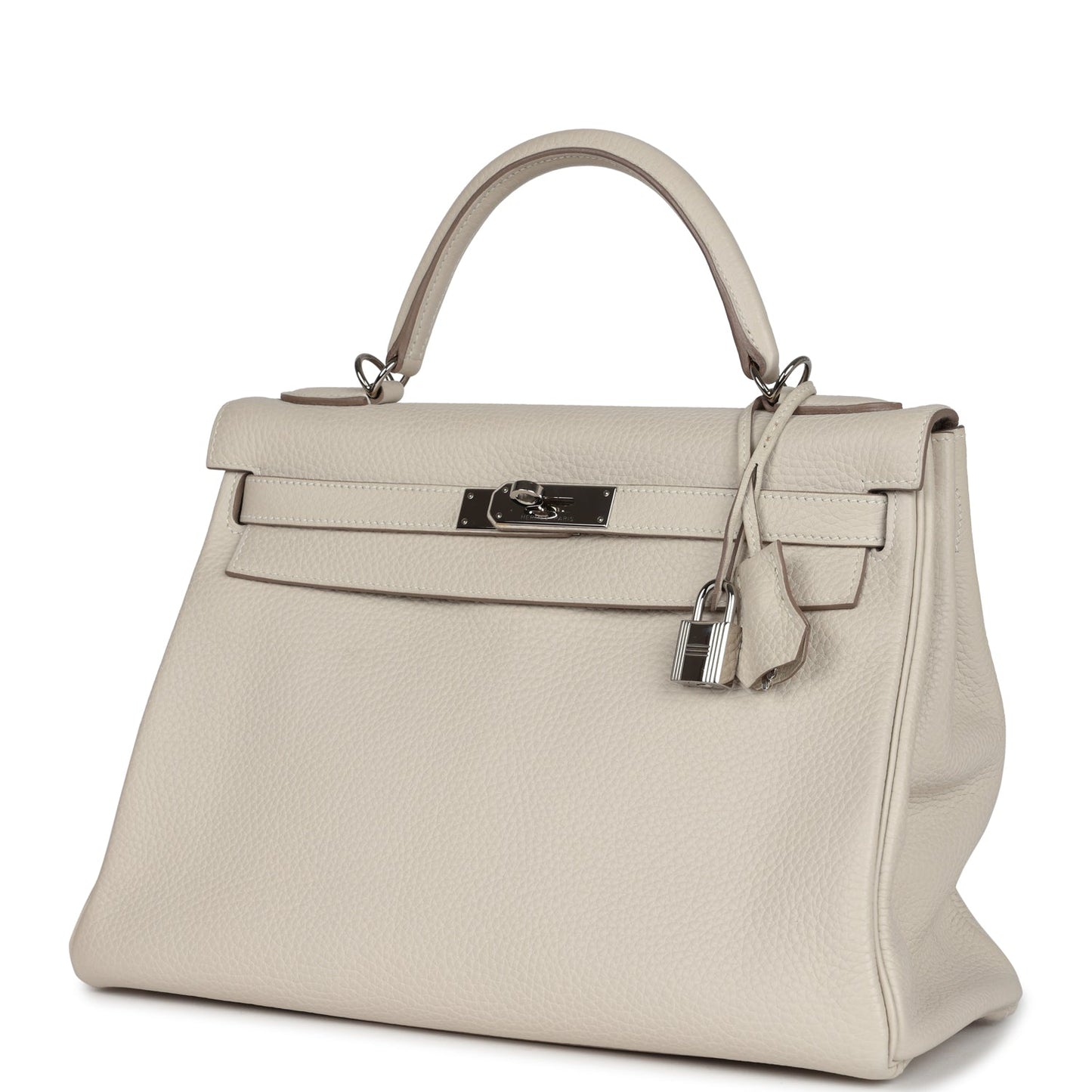 Hermes Kelly Retourne 32 Craie Togo Palladium Hardware