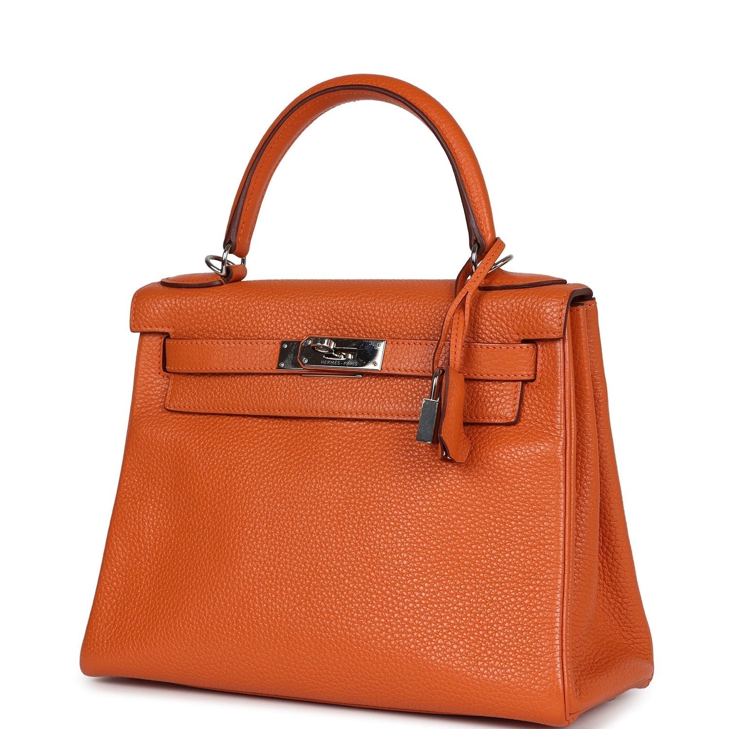 Hermes Kelly Retourne 28 Orange Togo Palladium Hardware