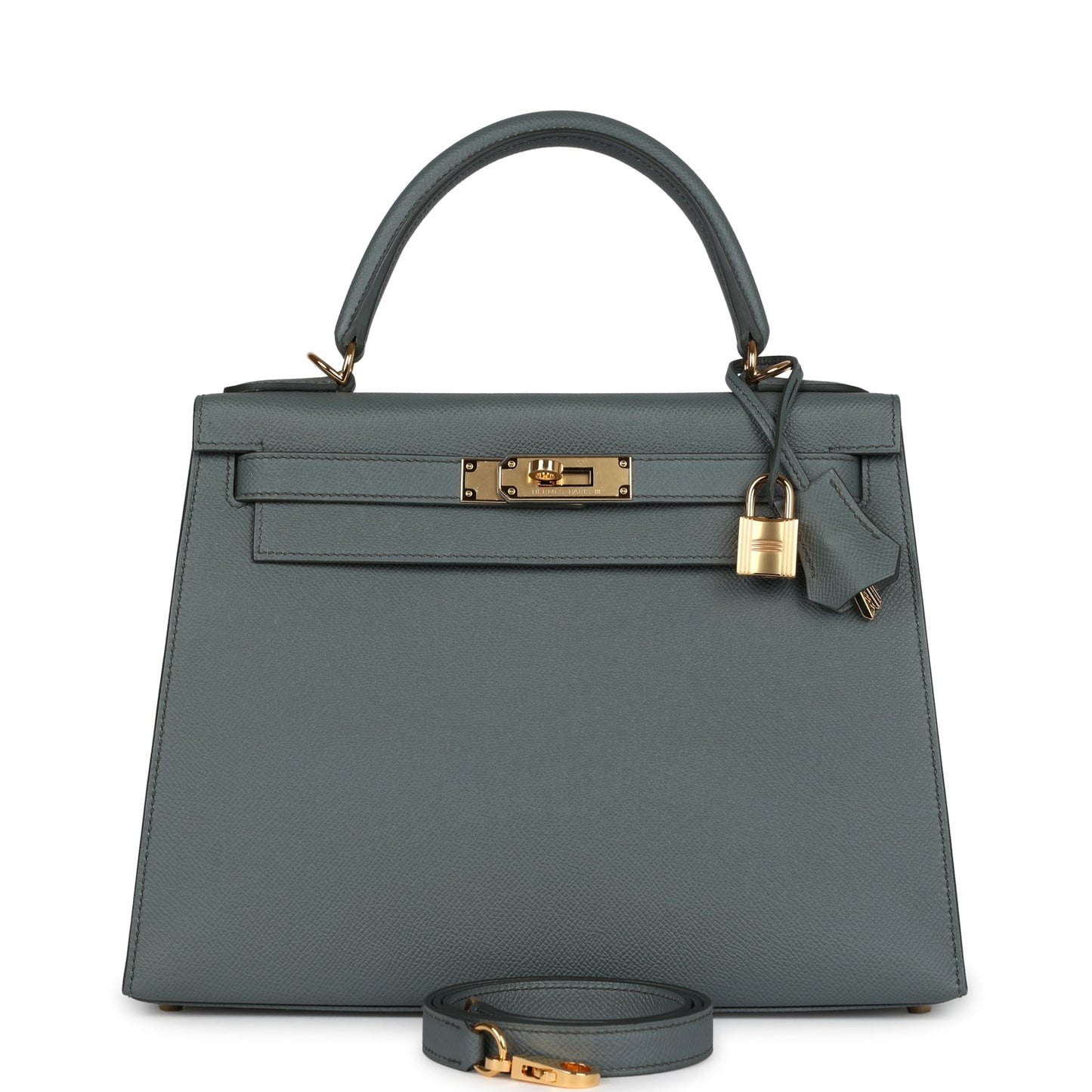 Hermes Kelly Sellier 28 Vert Amande Epsom Gold Hardware