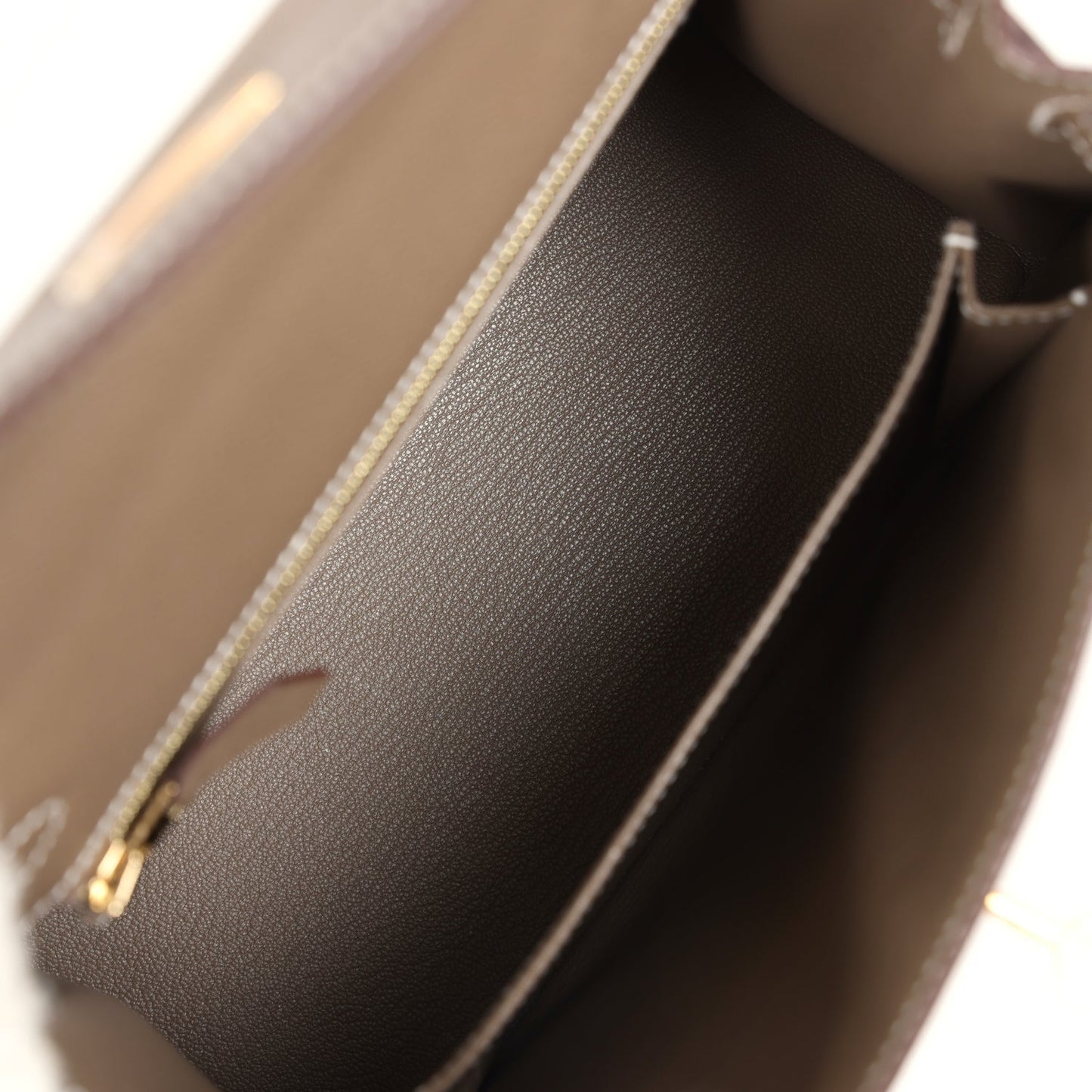 Hermes Kelly Sellier 25 Etoupe Epsom Gold Hardware
