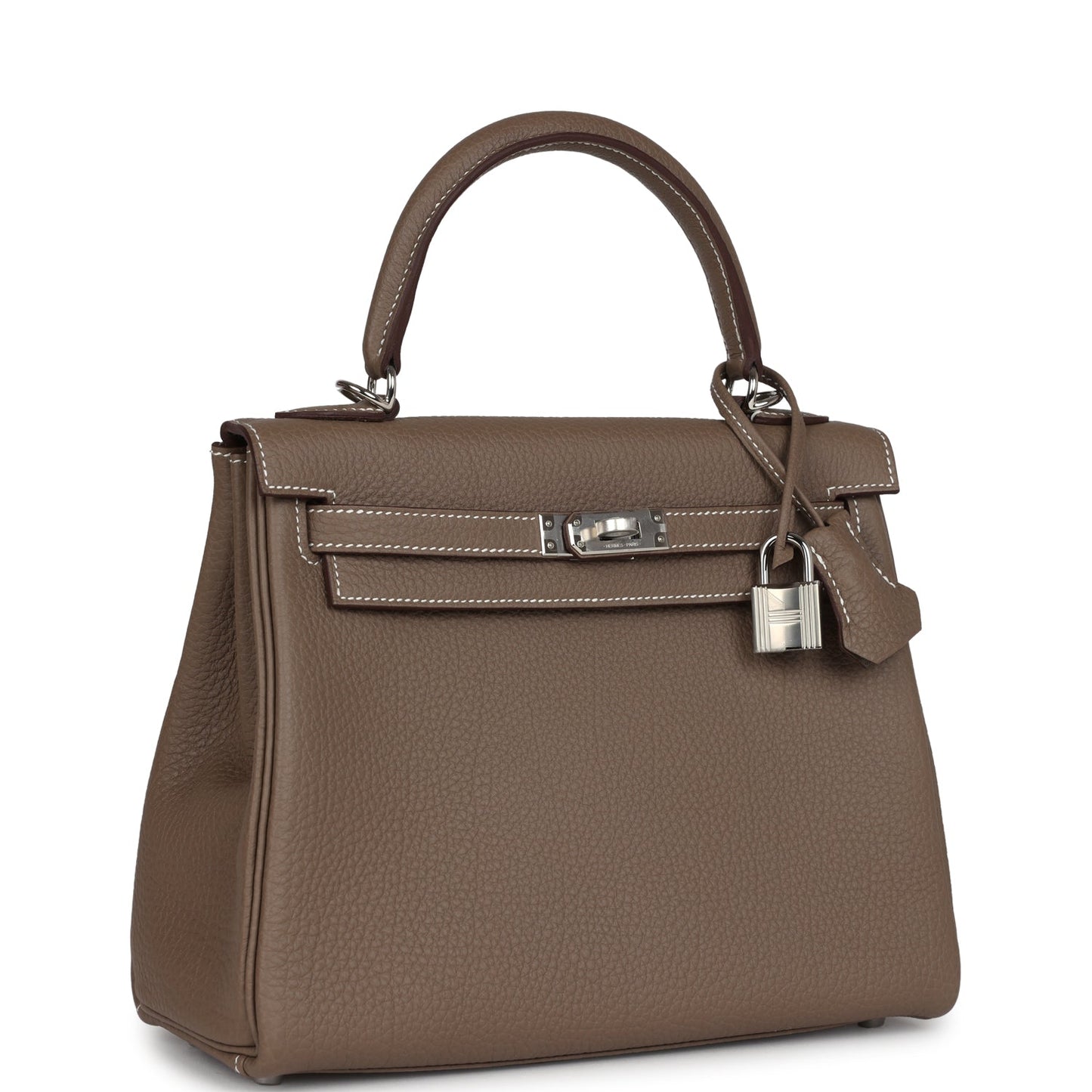 Hermes Kelly Retourne 25 Etoupe Togo Palladium Hardware