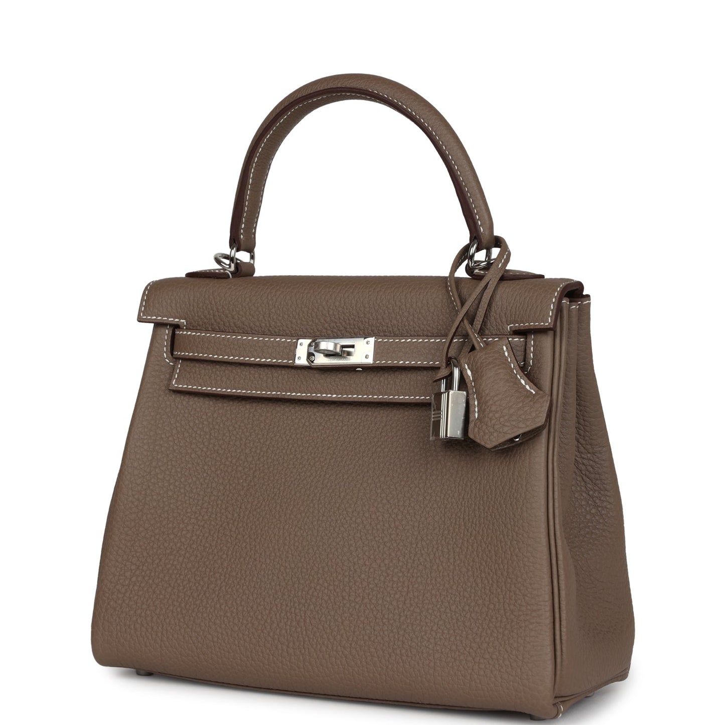Hermes Kelly Retourne 25 Etoupe Togo Palladium Hardware