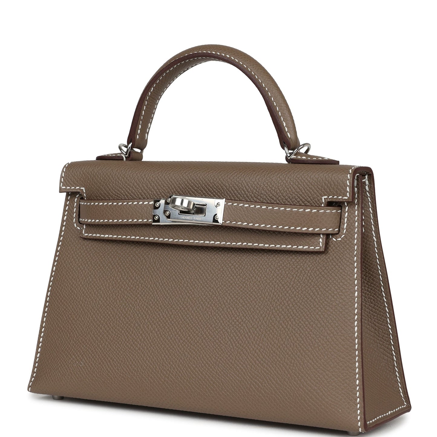 Hermes Kelly Sellier 20 Etoupe Epsom Palladium Hardware