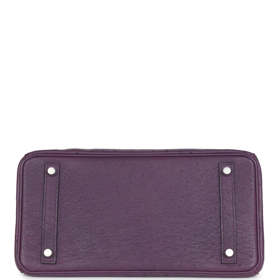 Hermes Birkin 30 Violet Ostrich Palladium Hardware